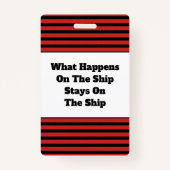 Badge Lanière de clé de cabine de vacances d'humour de (Dos)