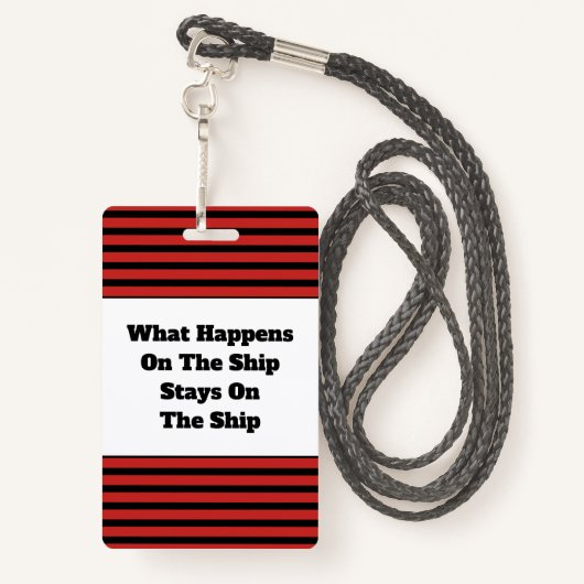 Badge Lanière de clé de cabine de vacances d'humour de (Derrière avec lanière)