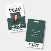 Badge Lanière de nom d'employé avec ID d'événement perso (Avant & arrière)