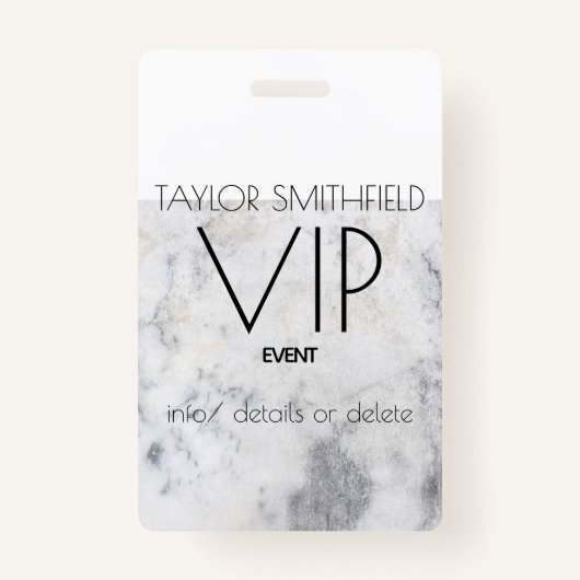 Badge lanyard de marbre (Devant)