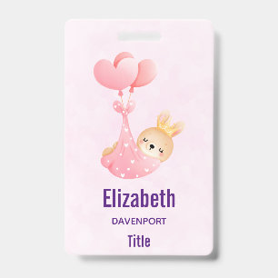 Badge Lapin bébé mignon dans une couverture en forme de