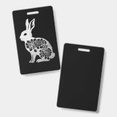 Badge Lapin de Pâques (Avant & arrière)