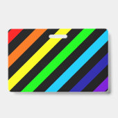 Badge L'arc-en-ciel barre l'insigne de nom/pronom (Back)