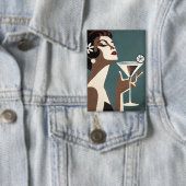 Badge L'art moderne du milieu du siècle La DIva Martini (Insitu)