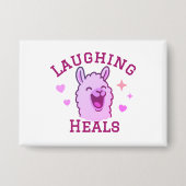Badge Laughing Heals Cute Llama (Recto)