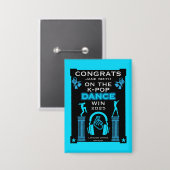 Badge Lauréat du concours de danse K-Pop Félicitations (Recto/Verso)