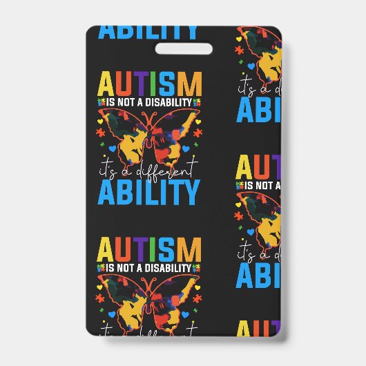 Badge L'Autisme N'Est Pas Un Handicap, C'Est Un Différen (Face)
