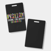 Badge L'Autisme Voit Le Monde Différemment L'Autisme (Recto et verso)