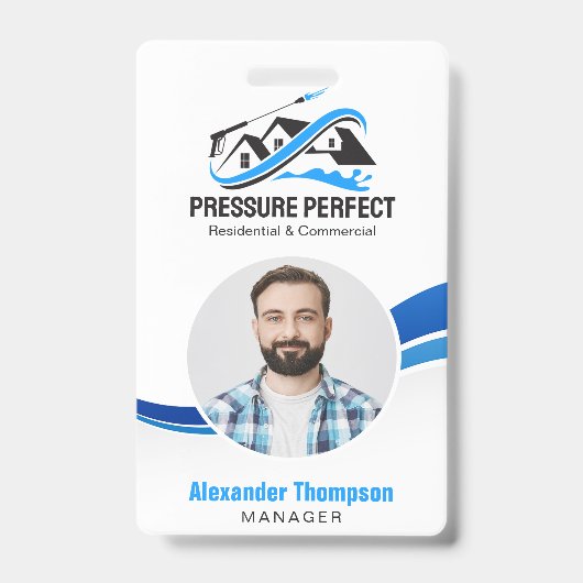 Badge Lavage de pression professionnel et nettoyage de l (Front)