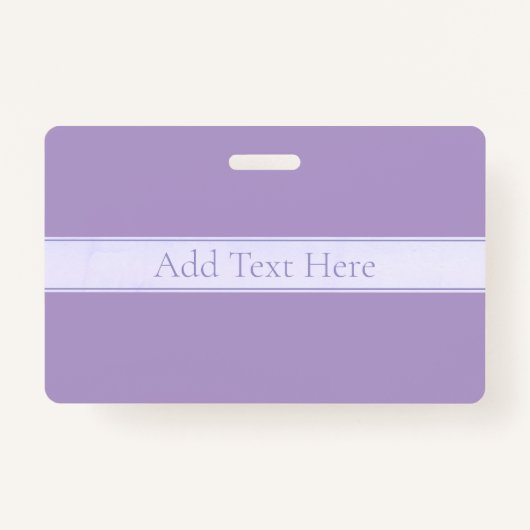 Badge Lavande Lumière Personnalisable Purple (Devant)