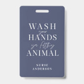 Badge lavez-vous les mains, sale bête (Arrière)