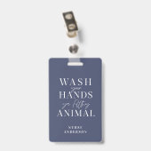 Badge lavez-vous les mains vous sale animal (Back with Clip)