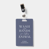Badge lavez-vous les mains vous sale animal (Front with Clip)