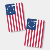 Badge Le Cercle des étoiles, drapeau américain par Betsy (Avant & arrière)