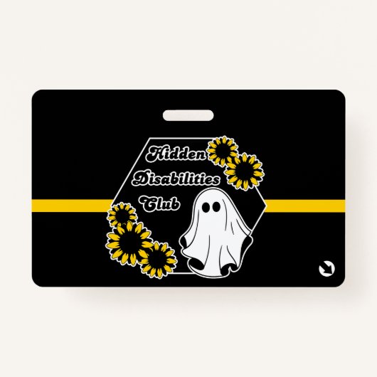 Badge le club d'invisibilité caché avec les coordonnées (Devant)