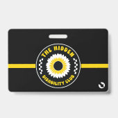 Badge le club d'invisibilité caché avec les coordonnées (Avant)