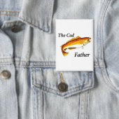 Badge Le Cod Père idéal de pêche présent. (Insitu)