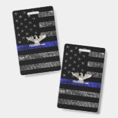 Badge Le colonel Thin Blue Line Distresse (Avant & arrière)