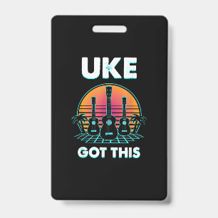 Badge Le guitariste Uke a cet anniversaire.