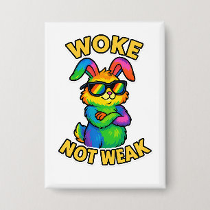 Badge Le lapin non faible en bois