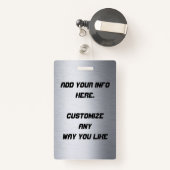 Badge Le métal a inspiré l'insigne des employés (Back with Retractable)