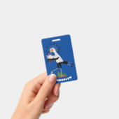 Badge Le mignon secrétaire oiseau écrire des notes dessi (Manuel / portable)