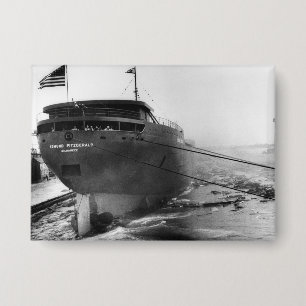 Badge Le navire vintage Edmund Fitzgerald des Grands Lac