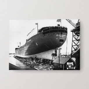 Badge Le navire vintage Edmund Fitzgerald des Grands Lac