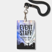 Badge Le nom fait sur commande de photo de personnel (Back with Lanyard)