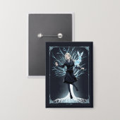 Badge Le Patronus lapin d'Anime Luna Lovegood (Recto/Verso)