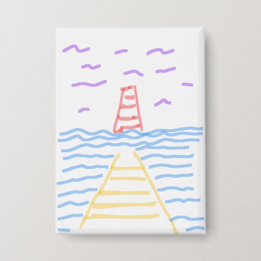 Badge Le phare et la jetée (Recto)