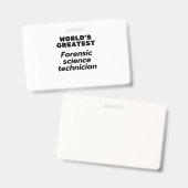 Badge Le plus grand technicien en sciences judiciaires d (Avant & arrière)