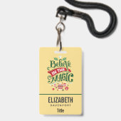 Badge Le Typographe du Magic Christmas (Arrière avec lanière)