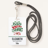 Badge Le Typographe du Magic Christmas (Derrière avec lanière)