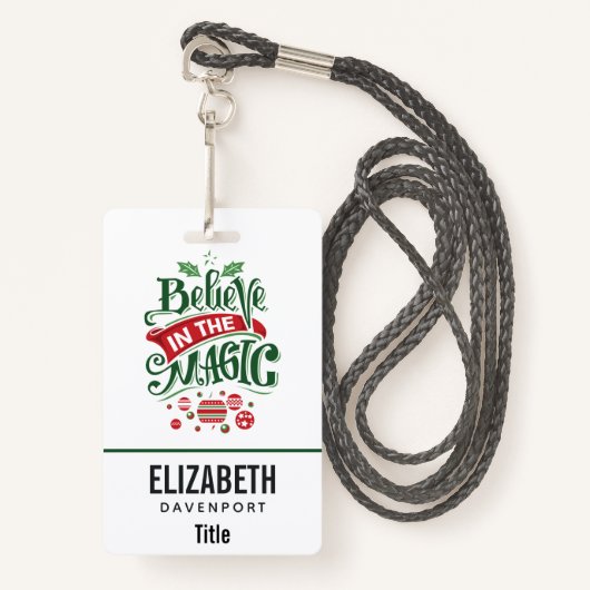 Badge Le Typographe du Magic Christmas (Devant avec lanière)