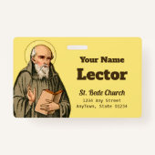 Badge Le Vénérable Bede en tant que prédicateur (P 008) (Dos)