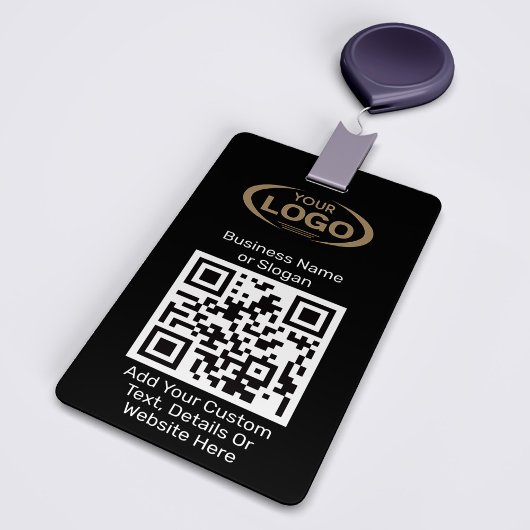 Badge Lecteur de code QR avec logo personnalisé pour ent