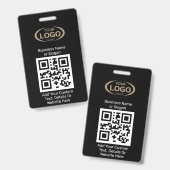 Badge Lecteur de code QR avec logo personnalisé pour ent (Avant & arrière)