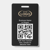 Badge Lecteur de code QR avec logo personnalisé pour ent (Arrière)