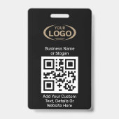 Badge Lecteur de code QR avec logo personnalisé pour ent (Avant)