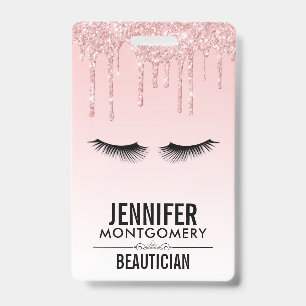 Badge Lecteurs de Parties scintillant rose moderne et ci