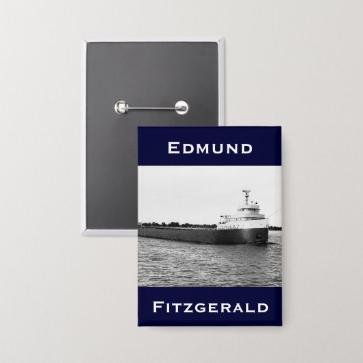 Badge L'Edmund Fitzgerald sur la rivière St. Clair (Recto/Verso)