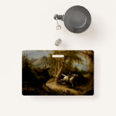 Badge Légende du cavalier sans tête fantôme d'Halloween (Front with Retractable)