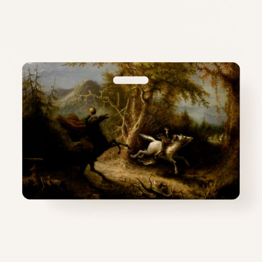 Badge Légende du cavalier sans tête fantôme d'Halloween (Devant)