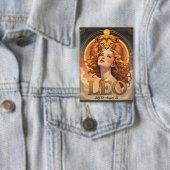 Badge Léon Soleil Astrologie Juillet Août Anniversaire (Insitu)