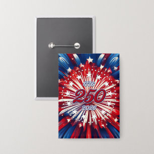 Badge Les 250 ans d'Amérique 1776-2026 Feux d'artifice R