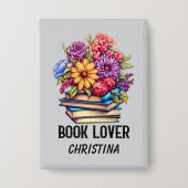 Badge Les amateurs de livres mignons (Recto)