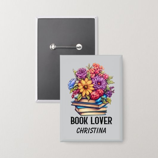 Badge Les amateurs de livres mignons (Recto/Verso)