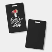 Badge Les amis ne disent jamais adieu (Avant & arrière)