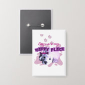 Badge Les chiens sont un autocollant de chez moi (Recto/Verso)